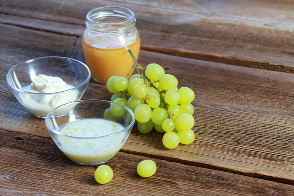 maska grozdje i med lepota