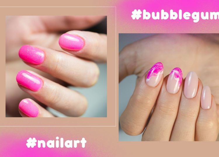 bubble gum pink nokti