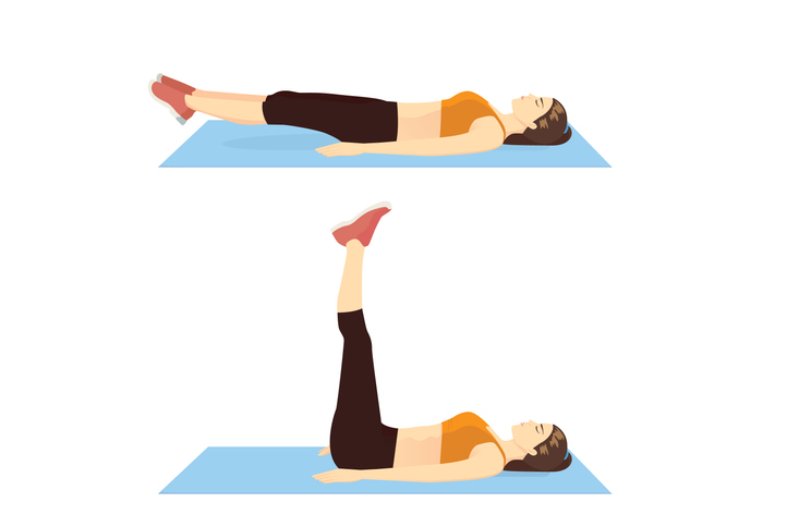 3 najefikasnije vežbe za stomak: Vežba kruženje nogama za ravan stomak